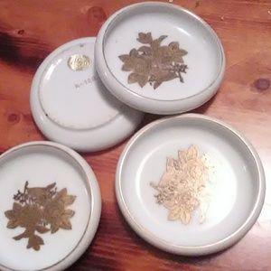Made in Japan gold and bone white porcelain saucer